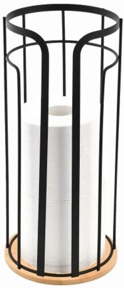 cumpără Suport pentru hârtie Bisk 08473 Suport pentru stocare hirtie igienica din bambus, negru în Chișinău 