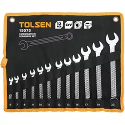 купить Набор ручных инструментов Tolsen Set de 12 chei combinate 6-22mm (15075) в Кишинёве 