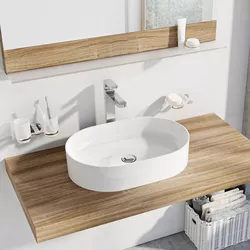купить Раковина Ravak Ceramic Slim 550 O 55x37x12cm White XJX01155001 в Кишинёве 