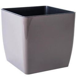 cumpără Ghiveci pentru flori Aleana 115085 Cvadro 27x27x26 cm, cappuccino în Chișinău 