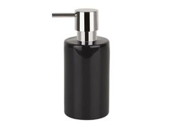 Dozator pentru sapun Spirella Tube, negru, portelan