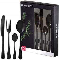 Столовый набор DAJAR DJ-83933/39336 (24buc/ENNA BLACK)