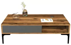 купить Журнальный столик Trendy Istanbul, Nuc, Antracit 105x32x60cm в Кишинёве 