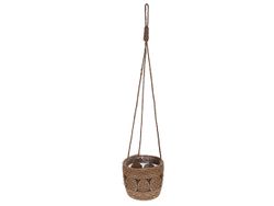Кашпо плетеное подвесное D22cm, H18cm, круги