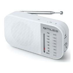 MUSE M-025 RW, Analog Tuner FM/MW, White