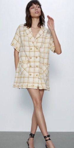 Платье ZARA Бежевый в клетку 2452/492/100
