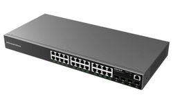 24-port Gigabit Managed PoE Switch, Grandstream "GWN7803P", 4xSFP, steel case, 360W Budget