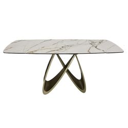 купить Стол Deco Rino 180/260x100xH76 White (KL-188) + Black Legs в Кишинёве 