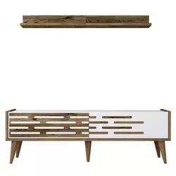 cumpără Comodă TV Trendy Valensiya 140, Nuc, alb în Chișinău 