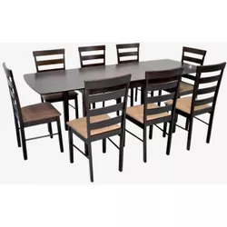 купить Комплект стол и стулья Evelin di Costacurta стол HV-27V Chocolate + 8 стульев Gloria Chocolate/Ekea12 (Dark Brown) в Кишинёве 