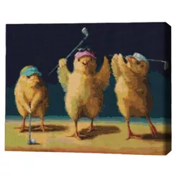 cumpără Tablou pe numere BrushMe DBS1224FC Mozaic cu diamante 40x50сm (fără cutie) Puișori-golfiști, Lucia Heffernan în Chișinău 