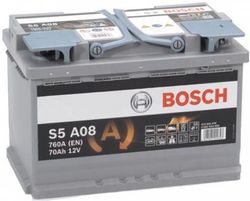 купить Автомобильный аккумулятор Bosch S5 AGM 12V 70Ah 760EN 278x175x190 -/+ (0092S5A080) в Кишинёве 
