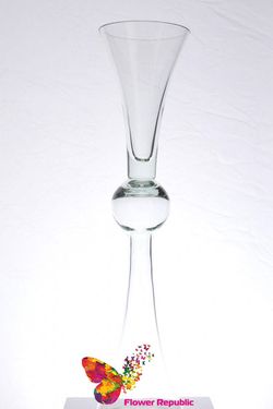 Ваза стеклянная прозрачная  H-60 cm