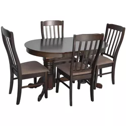 cumpără Set masă și scaune Evelin di Costacurta стол HV-31N Chocolate + 4 стула Wenyi Chocolate/Ekea12 Dark Brown în Chișinău 