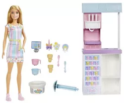 cumpără Păpușă Barbie HCN46 Set de joc Magazin de înghețată în Chișinău 