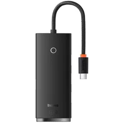 купить Переходник для IT Baseus WKQX030301 HUB 4in1 Type-C 3.0 to 4*USB-A 1*Type-C 3.0 Lite Series, Black в Кишинёве 