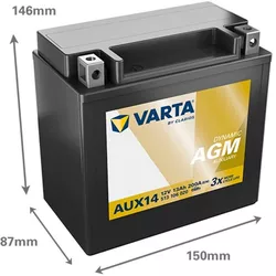 купить Автомобильный аккумулятор Varta 13AH 200A(EN) клемы 1 (152x88x147) AGM AUX (513106020K262) в Кишинёве 