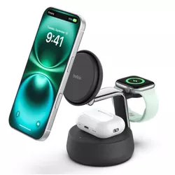 cumpără Încărcător wireless Belkin WIZ040KQCH 25w QI2 3-IN-1 Wireless Charging Stand, Black în Chișinău 
