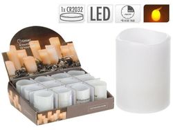 Свеча LED 5X6.5сm, таймер, белая