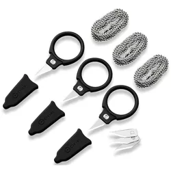купить Нож походный Civivi C22022A-2 Quick Snip, mâner ABS, mini, 3buc. в Кишинёве 
