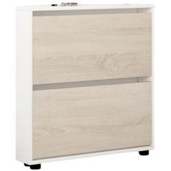 cumpără Raft pentru încălțăminte Mobildor-Lux Leo Slim 80x16x86H cm White/Sonoma în Chișinău 
