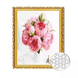 купить Картина по номерам Art Gallery GA80057 Mozaic cu diamante 40x50cm Buchet delicat de bujori в Кишинёве 