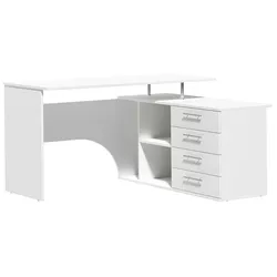 купить Офисный стол Fabrik Home СК-01 правый белый ясень в Кишинёве 