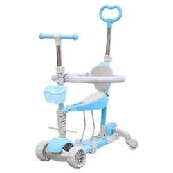 купить Самокат New World HBC010 Trotineta pentru copii 5in1, albastru, 61612 в Кишинёве 