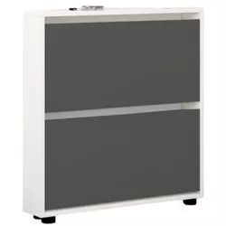 cumpără Raft pentru încălțăminte Mobildor-Lux Leo Slim 60x16x86H cm White/Anthracite în Chișinău 