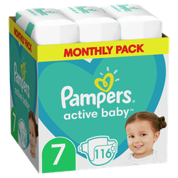 Подгузники Pampers Active Baby Box 7 15+ кг), 116 шт.