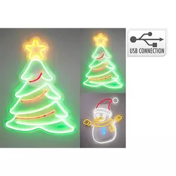 cumpără Decor de Crăciun și Anul Nou Promstore 56528 Panou luminos "Om de zapada, brad", 45x50сm în Chișinău 