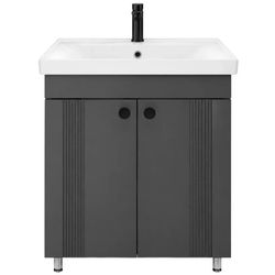 купить Шкаф под умывальник Mashtab 12131 Palma (Sava) cu 2 uși 650x470x850 Antracit mat в Кишинёве 