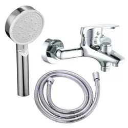 cumpără Baterie pentru cadă Hydro S Aquafix - 156, crom, cu para si furtun în Chișinău 