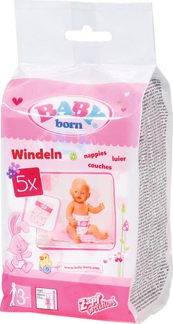Scutece pentru păpușile Baby Born 5 buc, cod 438782