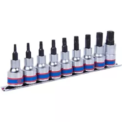 купить Набор головок, бит, насадок King Tony 4109PR набор насадок TORX T20-T60, дл.60мм 1/2", 9 пр. в Кишинёве 