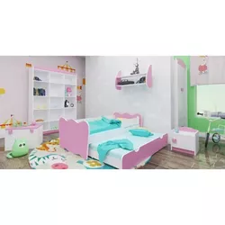 купить Набор детской мебели Happy Babies Baby Mix 12 (White/Pink) в Кишинёве 