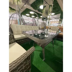 cumpără Set mobilier de grădină SunYard Set Orkide dublu 250 cafeniu (perne - cappucino) în Chișinău 