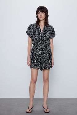 Брюки ZARA Черный в цветочек 2157/037/093 zara.