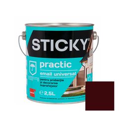 STICKY PRACTIC Эмаль Алкидная Коричневая 2,5 л