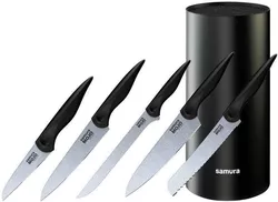 купить Набор ножей Samura MOJO, 6 cuțite + suport (SMJ-06B) в Кишинёве 
