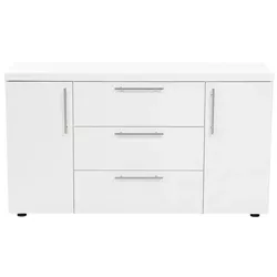 купить Комод Mashtab S12312 Madrid 3 sertare Alb Dublă (1200x430x800) в Кишинёве 