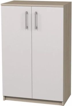купить Офисный шкаф Tisam Тумба закрытая с двумя дверцами 702х405х1106, Бук Артизан/Светло-серый (7713) в Кишинёве 