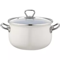купить Кастрюля Emalia Pleszew 0G2354 BLISS 20cm, emailata, 3.8L, crem в Кишинёве 