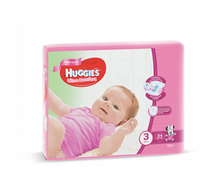 Huggies scutece Ultra Comfort 3 pentru fetițe 5-9 kg, 94 buc.