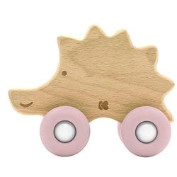 купить Игрушка-прорезыватель Kikka Boo 31201010243 Jucarie de lemn cu silicon Hedgehog Pink в Кишинёве 