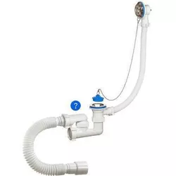 cumpără Sifon pentru cadă Orio Coloana cada 1 1/2" x 40/50 A 80089 în Chișinău 