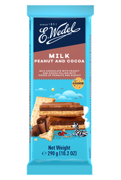 Молочный шоколад Wedel Peanuts and Cacao, 290г