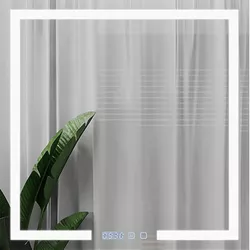 cumpără Oglindă baie Bayro Otto 800x800 LED touch c подогревом, часами и термометром în Chișinău 