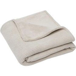 cumpără Lenjerie de pat pentru copii Jollein 517-511-65360 Paturica Basic Knit Nougat/Coral Fleece, 75x100cm în Chișinău 