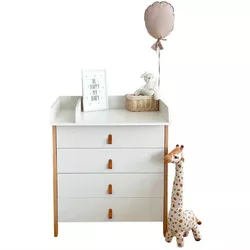 купить Комод-пеленатор Ingvart 90017041-2 Scandi Alb/Natural в Кишинёве 